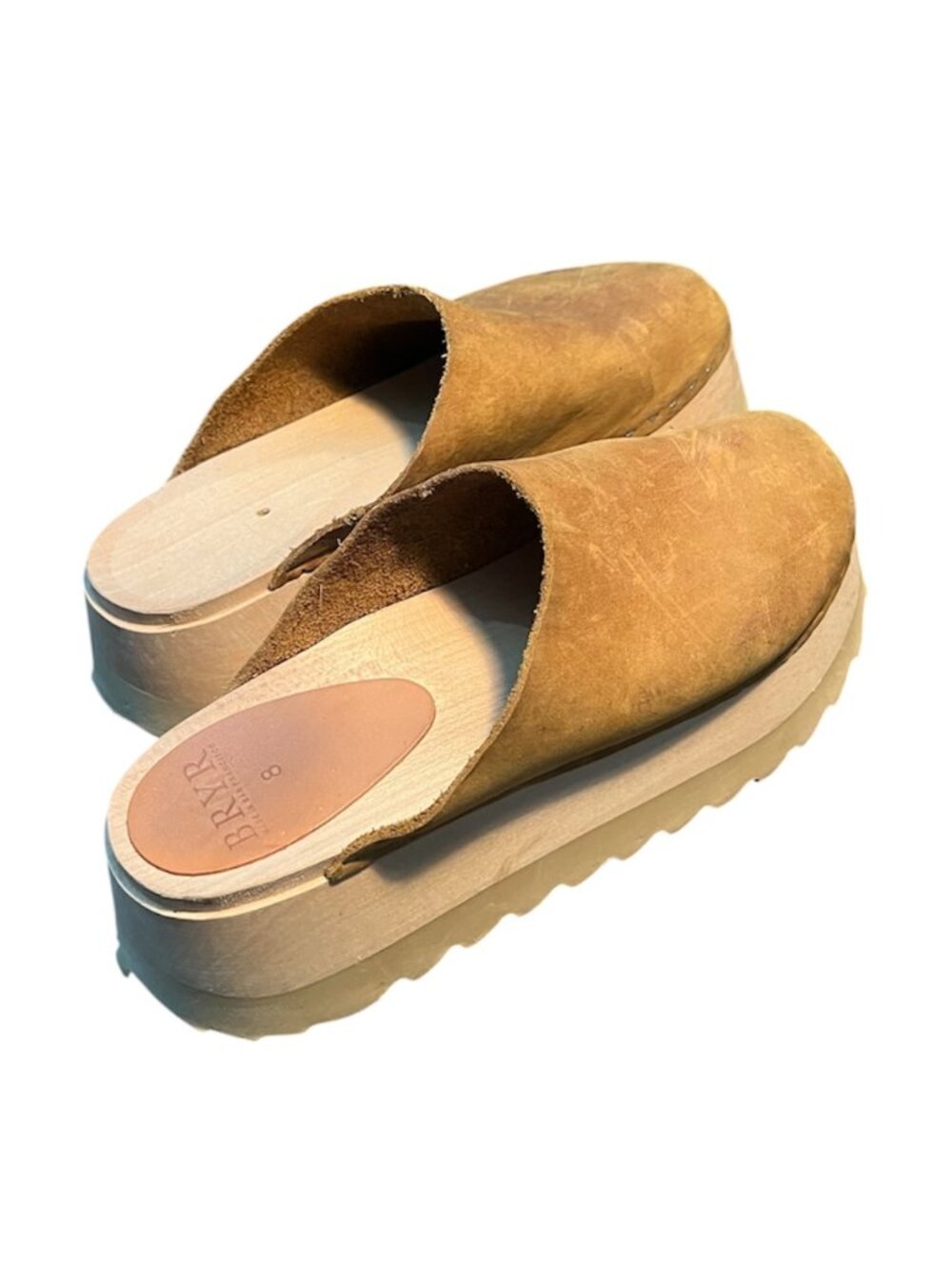 BRYR Studio Chonk Clogs Size 8 Platform Leather Handmade USA - Picture 2 of 10
